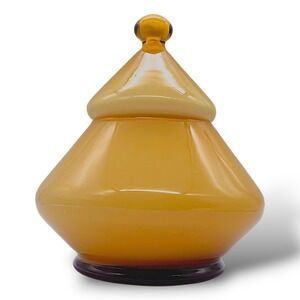 MCM Empoli Apothecary Cased Glass Jar Yellow